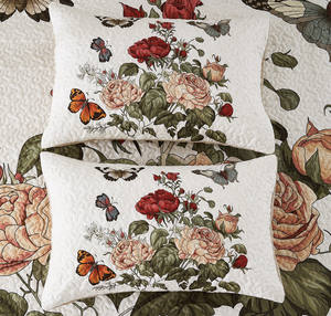 Juego de edredón con patrón floral, Rosa colcha ultrasónica, colchas acolchadas de tamaño King, manta acolchada para uso doméstico - Product Image 6