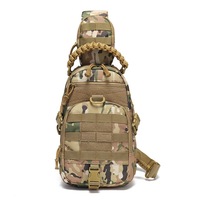 Sac à dos tactique géométrique sportif à bandoulière, grande capacité, léger, EDC, sac d'assaut Molle, doublure en nylon