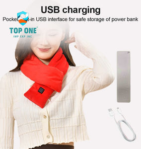 TopOne Écharpe chauffante intelligente pour le cou Gris d'hiver avec massage au graphène USB pour femmes et hommes - Product Image 5