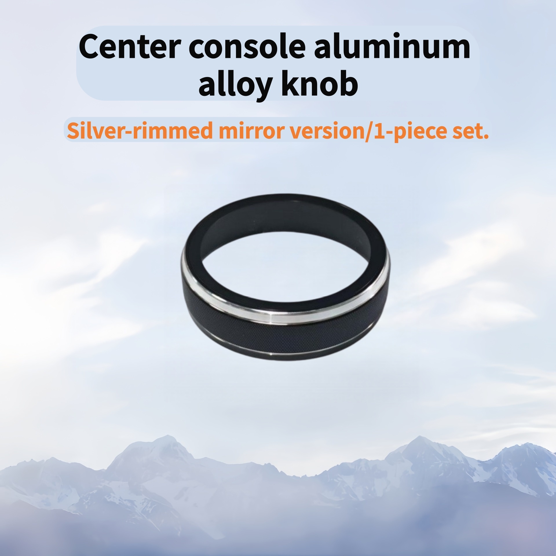 V27 Aluminum Alloy Knob with Glass Top [1-piece set] --- Black