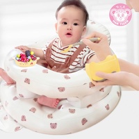 Canapé gonflable pour bébé avec barrières de sécurité et pompe à air intégrée, en PVC, support dorsal pour nourrisson, pour chambre et salle de bain