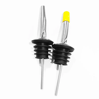 Accessoires de bar en acier inoxydable : Verseur rapide pour bouteille de liqueur 12 oz et bouchon hermétique pour vin, pour un mélange efficace