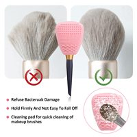 Brosse de fond de teint en Silicone, couverture réutilisable, organisateur, étui à cosmétiques, capuchons de protection anti-poussière, brosse de lavage, outil de nettoyage