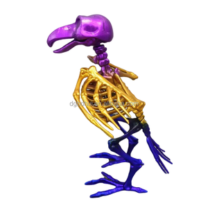 <b>Plastic</b> Manufacture Classic <b>Plastic</b> Toy <b>Animal</b> Skeleton Crow Skeleton Model for Holiday Party Props Halloween Decoration - Product Image 1