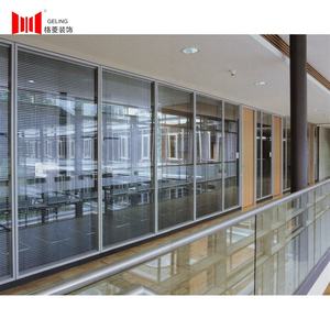 Divisor de Pared para <span class=keywords><strong>Oficina</strong></span>, 2021, Doble Vidrio Templado, Marco de Aluminio, con Persiana Extraíble - Product Image 3