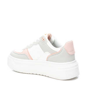 Zapatillas Deportivas Donna Bianco Grigio, Estilo Plataforma, Zapatos de Baloncesto - Product Image 3