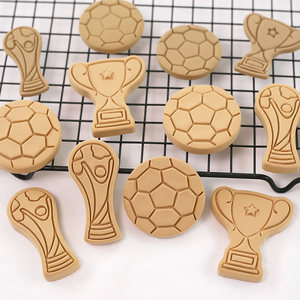 Ensemble de moules à biscuits en plastique pour le sport, <span class=keywords><strong>emporte</strong></span>-pièces en forme de ballons de sport, football, tennis, volley-ball, embosseur de biscuits - Product Image 5