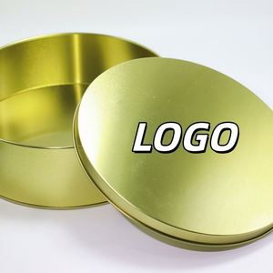19.8*6.4 Cm Cake Tin <b>Box</b> Cookie Tin 8 Inch Container Food Tinplate Tin Cans Gold RTS Round <b>Metal</b> for Cake Crown Cap Matte 45 Pcs - Product Image 2