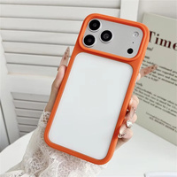Coque rigide en acrylique haute transparence pour iPhone 18 Pro 17 Pro Max 16 15 14 Plus 13 12, avec protection antichoc en silicone avancé pour l'arrière du téléphone