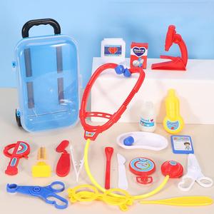 Ensemble de jouets de docteur Yuglow pour enfants, ensemble médical pour jeux de simulation avec stéthoscope, boîte de rangement, <span class=keywords><strong>jouet</strong></span> éducatif, boîte cadeau pour enfants - Product Image 1