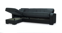 Ensemble de canapé-lit d'angle, best-seller, style européen moderne, tissu durable, design en forme de L, dossier séparé, pieds en plastique, accoudoirs droits, 1