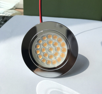 Lampe LED ronde pour plafond intérieur de caravane, camping-car, voiture, en aluminium, 12V 24V, tactile, ampoule, CE