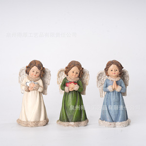 Resin Figurines Three <b>Angels</b> <b>Set</b> Artistic Home Decoration <b>Gift</b> - Product Image 2