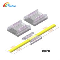 Transparent Gapless 10mm 2pin connecteur de lumière de bande de LED sans soudure pour pour 5V 12V 24V bandes lumineuses à LED de couleur unique