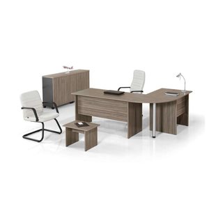 Hot Sale Sembol Eko L Shape Melamine Wood Modern Office <b>Desk</b> Set for Wholesale Export Office Commercial Use 120 cm - Product Image 1