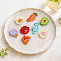 Assortiment en gros de mini-assiettes en résine, vaisselle miniature pour maison de poupée, petits plats pour scènes miniatures et décoration DIY