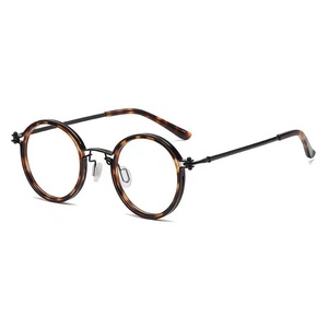2025 <span class=keywords><strong>démineur</strong></span> tempête haute beauté hommes femmes métal cercle forme lunettes cadre Anti lumière bleue lentille plate mode polyvalent - Product Image 6