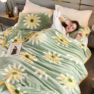 Оптовая продажа с фабрики, фланелевое одеяло из кораллового флиса в подарок, зимнее полотенце Siesta, одеяло в Корейском стиле на заказ, Роскошное Одеяло