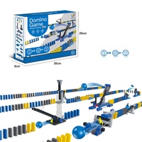 Train de dominos électrique éducatif, puzzle, scène de bricolage, jeu de course en marbre, blocs de dominos personnalisables, jeu de société pour enfants, jouets, cadeau