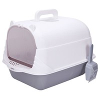 Bac à litière pour chat en plastique grand format, couvert et fermé, accessoires pour animaux de compagnie, vente en gros