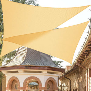 Tissu respirant permettant la circulation libre de l'eau <span class=keywords><strong>et</strong></span> de l'air, tissu 180 GSM, beige, 3x3x3m, voile d'ombrage triangulaire robuste - Product Image 6