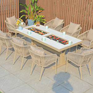 Nhôm Bền Đồ Nội Thất Ngoài Trời Lửa Pit Bàn Ghế Đặt Cho Sân Vườn Dã Ngoại Ăn Trong BBQ Nướng Sân - Product Image 1