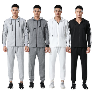 <b>Workout</b> Mens Polyester and Spandex <b>Jackets</b> Hoodie Windproof Joggers Wears Gym Fitness Mens Full Zipper Training Coats - Product Image 2
