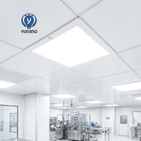 Plafonnier LED Moderne en Aluminium pour Salle Blanche 30x30cm 24W Encastré IP65 Cadre en Aluminium Certifié CE ROHS ETL