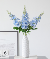 Usine en gros Real Touch Larkspur bas quantité minimale de commande Delphinium artificiel haut de gamme Arrangement de fleurs artificielles Larkspur artificiel