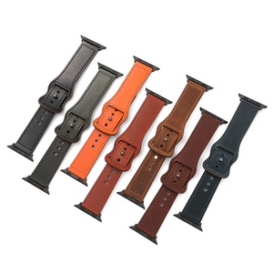 Correa de Cuero Genuino Crazy Horse de 38/40/41 mm 42/44/45 mm para Reloj <span class=keywords><strong>Apple</strong></span> <span class=keywords><strong>Serie</strong></span> 7 <span class=keywords><strong>8</strong></span> 9 Ultra 2 49 mm, Correa de Reloj de Cuero Vacuno - Product Image 1