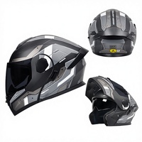 Casque de moto unisexe à double lentille extraordinaire, certifié DOT et 3C, en ABS, de classe A, pour deux saisons