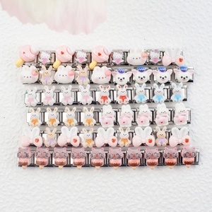 Italian Style New Modular Chain <b>Bracelet</b> Series <b>Cute</b> Rabbit Styling Personalized Assembly Stainless Steel with Gold Plating - Product Image 5