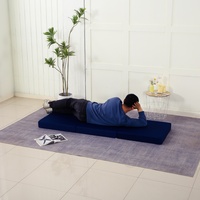 Matelas en mousse à mémoire de forme pliable pas cher - Portable - Avec housse amovible lavable, lit d'appoint imperméable pour caravane et voyage
