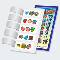Custom Double Sided Printing High Quality Cardboard Break Open Cards Pull Tab Tickets Game Winning Lottery Tickets Eco-friendly