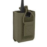 Krydex sarung Radio taktis, kantung Radio Modular profil rendah MOLLE PALS + sistem sabuk BK CB RG