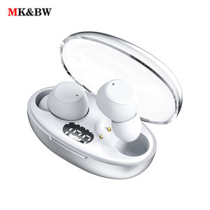 ミニデジタルディスプレイカプセルヘッドセットスポーツハンズフリーステレオサウンドledワイヤレスイヤフォン - Product Image 1