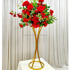 Exhibidores de Flores Pequeños de Metal Dorado FURUN para Bodas, Plataforma Pequeña para Exhibición, Suministros de Decoración para Bodas y Hogar - Product Image 4