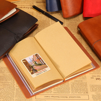 Carnets Kraft Classiques Vintage Personnalisables en Gros, Carnets en Cuir PU Faits Main, Carnets à Feuilles Mobiles, Carnets de Planification