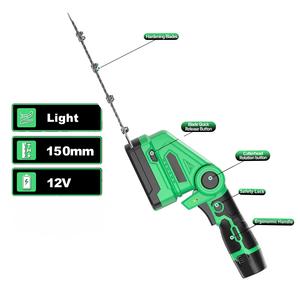 Cortasetos Inalámbrico 2 en 1 de 12 V para Jardín, con Batería y 2 Modos de Corte, CHT-12B, Herramientas de Jardinería - Product Image 5