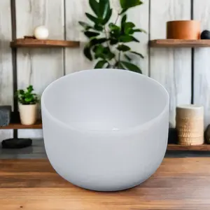 Wholesale Factory Price White Frosted Quartz Crystal Singing Bowl Set 6"-12" For Sound Healing