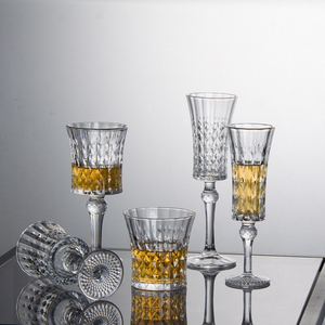 Tùy Chỉnh Nước Uống Kính Cổ Điển Kim Cương Nổi Ly Rượu Sâm Banh Sáo Kính Có Thân Pha Lê Rượu Vang Đỏ Thủy Tinh Thiết Lập - Product Image 5