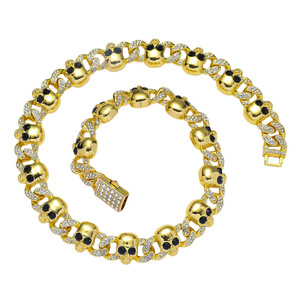 Collar de Cadena de Metal con Diseño Innovador y Personalidad Punk, Estilo Calavera, Moderno y Dominante para Hombre, Venta al por Mayor - Product Image 1