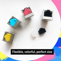 Capuchon anti-poussière en caoutchouc silicone RJ45 pour connecteur, 1000 pièces/paquet, noir, bleu, transparent, rouge, jaune