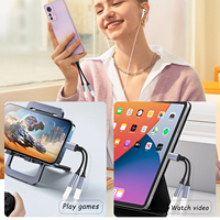 Pabrik grosir kabel audio aux kualitas tinggi Tipe c laki-laki untuk Tipe c Perempuan dan aux perempuan adaptor untuk ponsel Tablet Laptop