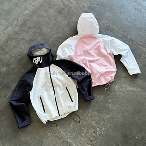 Vestes en nylon imperméables et coupe-vent à fermeture éclair pour hommes, fabricant de vestes coupe-vent en nylon légères personnalisées - Product Image 2