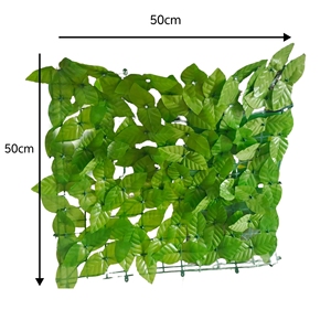 Simulation Green Radish <strong>Leaf</strong> Fence <strong>Net</strong> <strong>Artificial</strong> Green Plant Wall Guardrail for Balcony Green Rattan Fence - Product Image 1