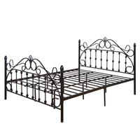 Lit de princesse pour enfants en fer, style nordique moderne minimaliste, 1,8 m x 1,5 m, lit double pour chambre à coucher, école, salon, hôtel