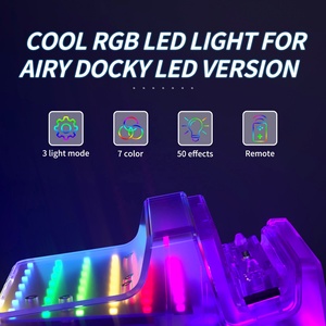 LED Version Clear Atomic Purple AiryDocky DIY Kit <b>Replacement</b> Shell Case with IR <b>Remote</b> <b>Control</b> for NS & Switch OLED Dock - Product Image 4