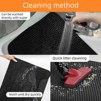 Tapis de litière pour chats Eva double cellulaire Tapis de toilette lavable et pliable pour animaux de compagnie avec fonction de contrôle pour les accessoires de litière pour chats