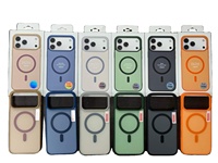 Coque de téléphone PC rigide mate colorée, PC givré avec bord en TPU souple, protection magnétique pour iPhone 17 Pro Max 15 Pro Max
